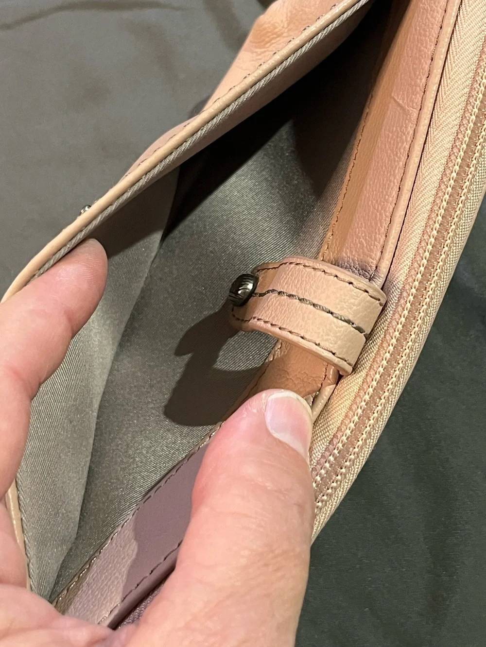 The Sak Pebbled Leather Organizer Wallet, Blush Pink, Wristlet